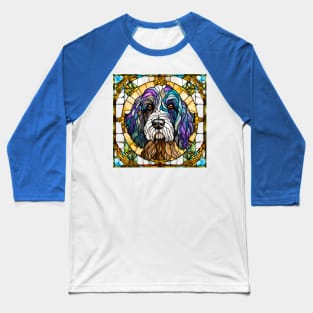 Stained Glass Portuguese Water Dog Baseball T-Shirt